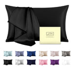 Skin Pillow Case With Hidden Zipper Soft Breathable Smooth Cooling Silk Pillow Covers