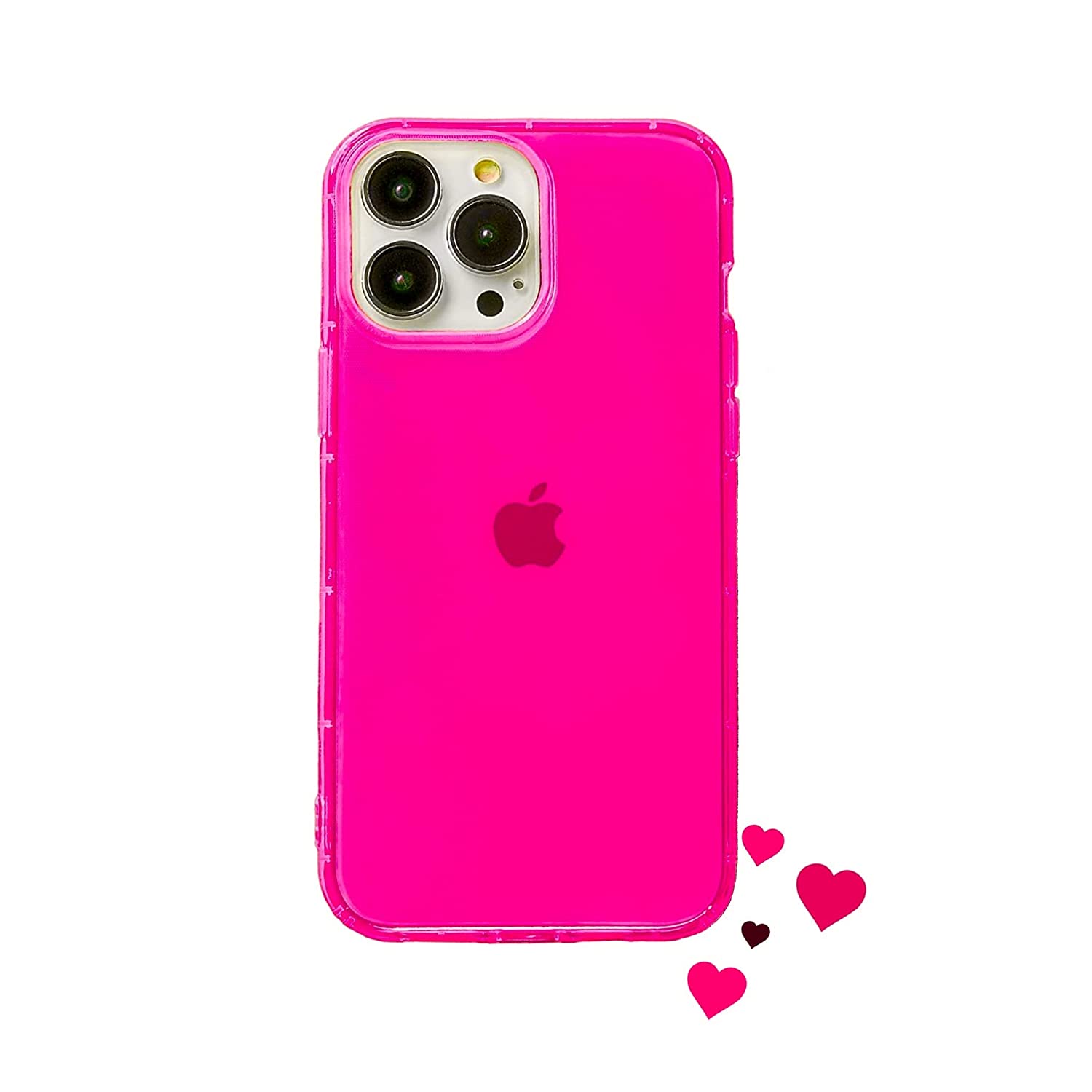 NYCPrimeTech iPhone 13 Pro Max Case/neon Pink Case w/Bumper Edge for iPhone 13 P