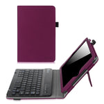 Fintie Keyboard Case For Ipad Mini 1 2 3 Premium Pu Leather Folio Stand Cover With Removable Wireless Bluetooth Keyboard For Ipad Mini 1 Ipad Mini 2 Ipad Mini 3 Purple