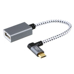 Right Angle Micro Usb Otg Adapter Cablecreation Braided Micro Usb To Usb On The Go Adapter Compatible With Flash Drive Mouse Keyboard Game Controller Aluminum Space Gray