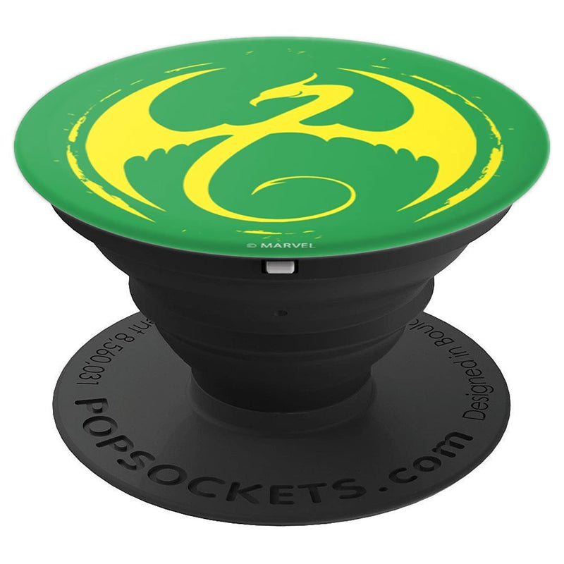 Marvel Iron Fist Logo Green And Yellow Grip And Stand For Phones And Tablets