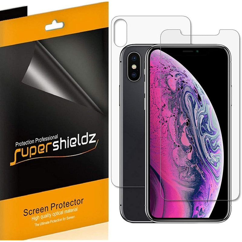 Supershieldz Designed For Apple Iphone Xs Max 6 5 Inch Front And Back Full Body Screen Protector 3 Front And 3 Back 0 23Mm High Definition Clear Shield Pet