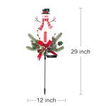Snowman Christmas Light With Faux Pine Cones
