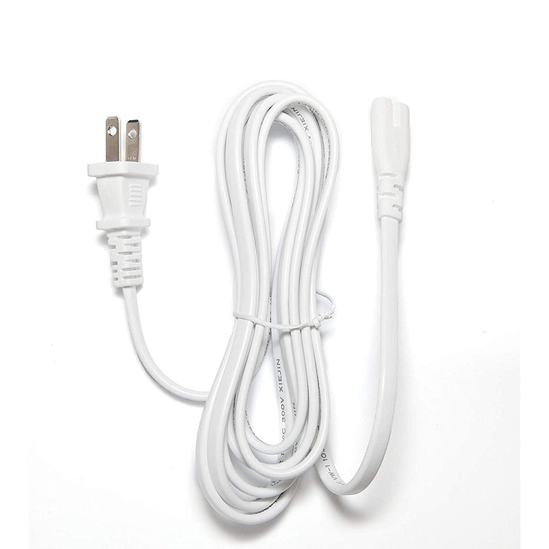 [UL Listed] OMNIHIL White 10 Feet Long AC Power Cord Compatible with Samsung Model UN55KS8500FXZA