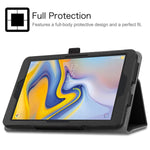 Fintie Folio Case For Samsung Galaxy Tab A 8 0 2018 Model Sm T387 Verizon Sprint T Mobile At T Slim Fit Premium Vegan Leather Stand Cover Black