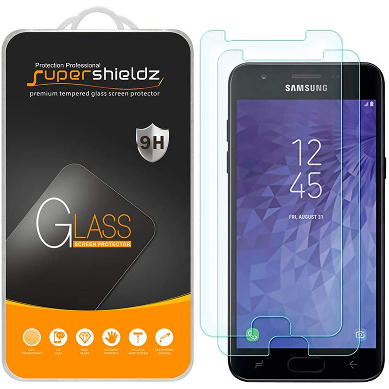 2 Pack Supershieldz Designed For Samsung Galaxy Amp Prime 3 Tempered Glass Screen Protector Anti Scratch Bubble Free