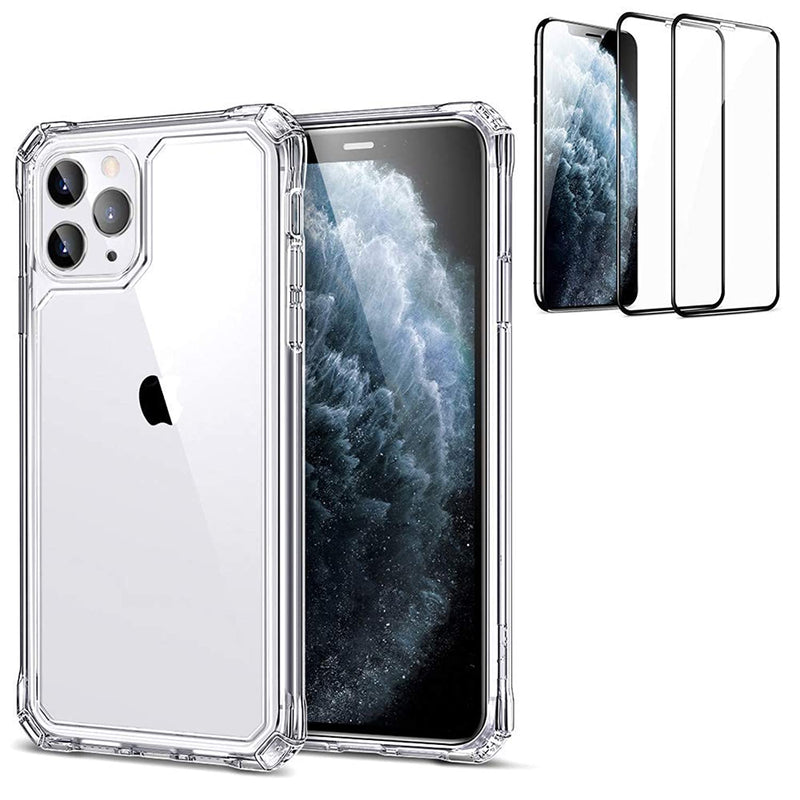 Esr Air Armor Designed For Iphone 11 Pro Max Case 2 Pack Full Coverage Tempered Glass Screen Protector For Iphone 11 Pro Max