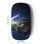 Optical 2 4G Wireless Computer Mouse Earth Is Flat Space