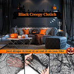 Halloween Creepy Cloth Black for Outdoor & Indoor Decoration
