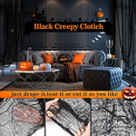 Halloween Creepy Cloth Black for Outdoor & Indoor Decoration