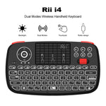 2019 Upgrade I4 Mini Bluetooth Keyboard With Touchpad Blacklit Portable Wireless Keyboard With 2 4G Usb Dongle For Smartphones Pc Tablet Laptop Tv Box Ios Android Windows Mac Black