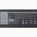 Dj1J0 Battery For Dell Latitude 12 7000 7280 7480 42Wh