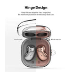Hinge Case Compatible With Samsung Galaxy Buds Pro 2021 Compatible With Samsung Galaxy Buds Live 2020 Pc Cover Accessory With Carabiner Clear