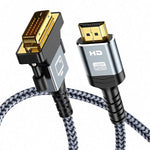 Hdmi To Dvi Cable 3 Feet Bi Directional Nylon Braid Support 1080P Full Dvi D Male To Hdmi Male High Speed Adapter Cable Gold Plated For Ps4 Ps3 Hdmi Male A To Dvi D