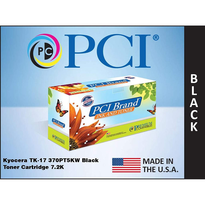 Premium Compatibles 370Pt5Kwpc Pci Kyocera Tk 17 370Pt5Kw Black Toner Cartridge 7 2K Average Page Yield