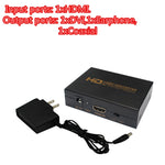 Hdmi To Dvi Spdif Headphone Hdmi To Dvi Coaxial Audio Video Converter Box Adapter With Us Power Adapter For Ps3 Blue Ray Dvd