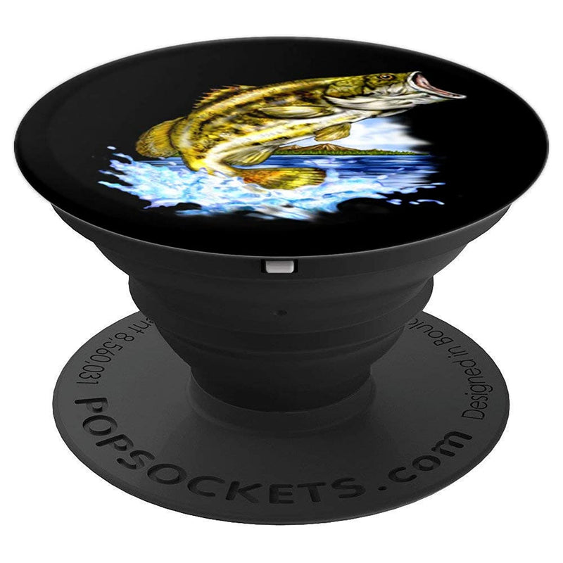 Fishing Largemouth Bass Full Image Portrait Art Design Gift Grip And Stand For Phones And Tablets