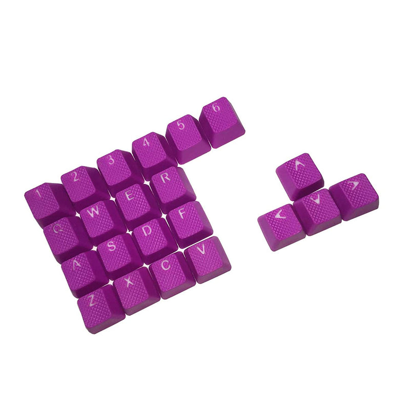 Rubber Gaming Backlit Keycaps Set 22 Keys For Cherry Mx Mechanical Keyboards Compatible Oem Include Key Puller Neon Jelly Pink