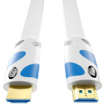 Flat Hdmi Cable 50 Feet 4K Hdmi2 0 Cable Support 4K2160P 3D 1080P Ethernet Audio Returnwhite Pale Blue