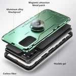 Case For Samsung Galaxy S20 6 2 Inch Shockproof Soft Silicone Aluminum Alloy Armor Cover With 360 Degree Rotation Ring Holder Kickstand Compatible Magnetic Car Mount For S20 Green