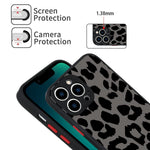 Iphone 13 Pro Max Cheetah Print Case For Women Girls With Screen Protector Protective Translucent Matte Soft Tpu Bumper Cute Animal Leopard Print Design Hard Pc Back Clear Phone Cover Black 6 7