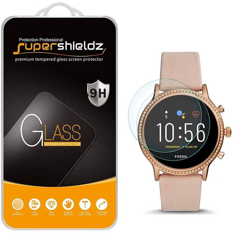 2 Pack Supershieldz Designed For Fossil Gen 5 Smartwatch Julianna Hr Tempered Glass Screen Protector Anti Scratch Bubble Free