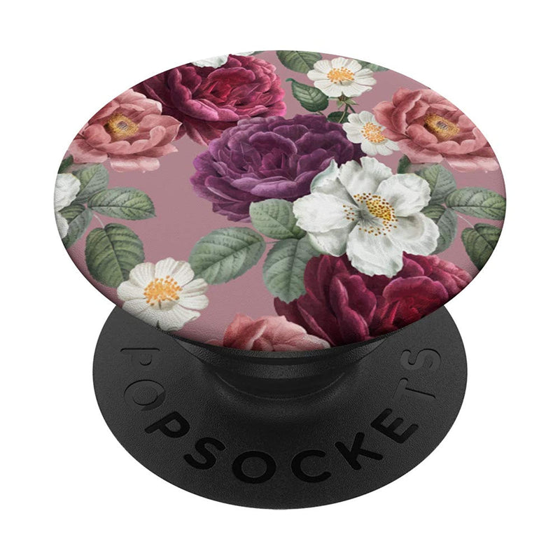 Pink And Purple Flower Vintage Floral Cute Background Gift Grip And Stand For Phones And Tablets