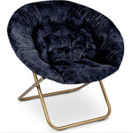 Cozy Faux Fur Saucer Chair For Bedroom