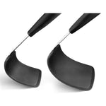 2 Pack Flexible Silicone Spatula Turner 600F Heat Resistant Ideal For Flipping Eggs Burgers Crepes And More Black