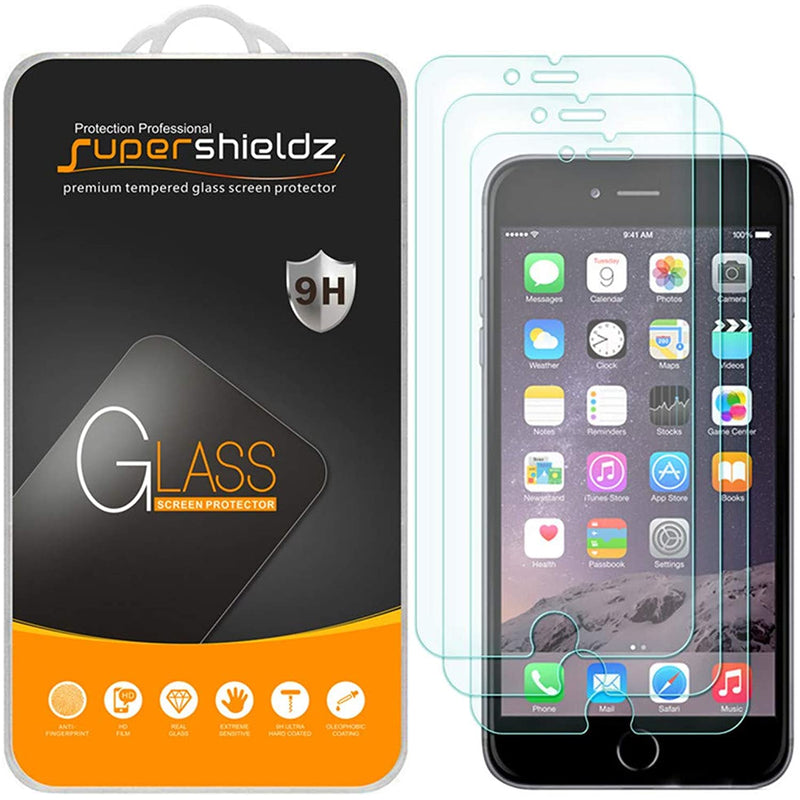 3 Pack Supershieldz Designed For Iphone 6S Plus And Iphone 6 Plus Tempered Glass Screen Protector Anti Scratch Bubble Free