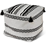 Braided Handwoven Casual Ottoman Pouf Cover