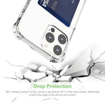 Wuwedo For Iphone 13 Pro Max Clear Card Case Protective Shockproof Tpu Slim Wallet Case With Card Holder