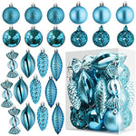 Christmas Ball Ornaments Set With Different Contrast Colors