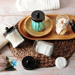 4 Pack Apothecary Jars Bathroom Vanity Storage Organizer Set