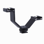 Movo Photo Hva20 Heavy Duty Video Accessory Dual Shoe Bracket For Lights Monitors Microphones And More