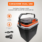 Car Electric Cooler Warmer 26 Quart Capacity Thermoelectric Iceless Coolr For Traveling