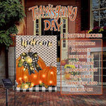 Thanksgiving Lighted Fall Garden Flag, Double Sided 2 Layer
