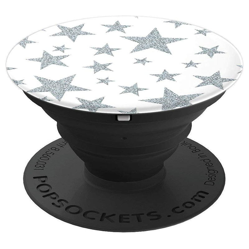 Silver Star White Grip And Stand For Phones And Tablets