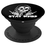 Stay Weird Grim Reaper Devil Horns Rock Hand Halloween Grip And Stand For Phones And Tablets