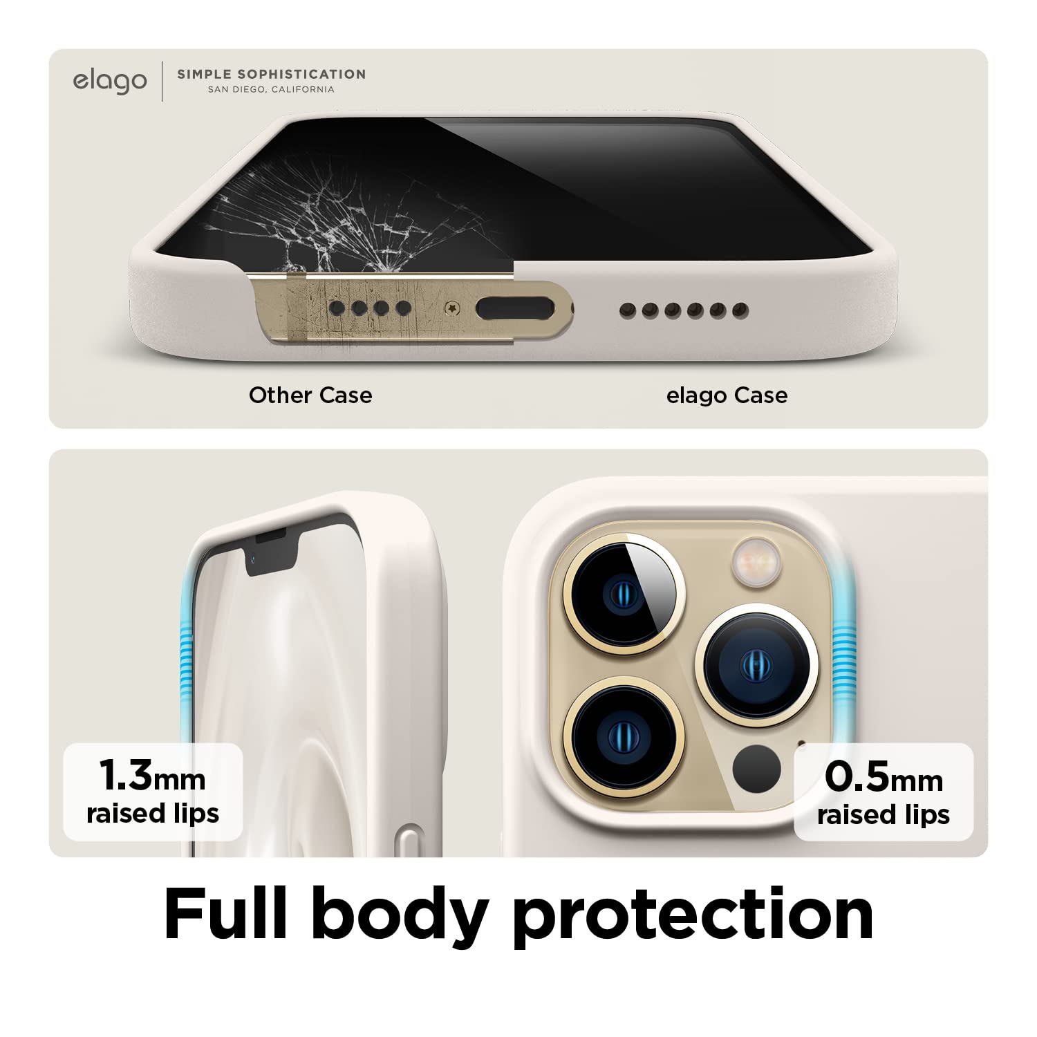 elago iPhone 14 Pro Max Case, Liquid Silicone Case, Full Body Protective Cover, Shockproof, Slim Phone Case, Anti-Scratch, 6.7 inch (White)