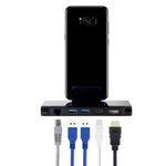 Cablecc Usb 3 1 Type C Usb C Dock Station To Hdmi Two 3 0 Hub Ethernet Power For S8 S9 Mate10 P20