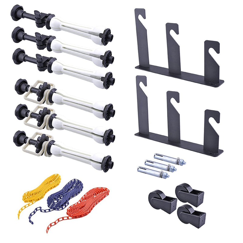 Neewer Photography 3 Roller Wall Mounting Manual Background Support System Including Two2 Tri Fold Hooks Six6 Expand Bars Three3 Chains