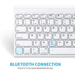 Omoton Ipad Keyboard Stainless Steel Rechargeable Ultra Slim Wireless Bluetooth Keyboard For Ipad Pro 12 9 11 Ipad Air 10 9 10 5 Inch Ipad 10 2 8Th 7Th Ipad Mini Iphone And More White 1