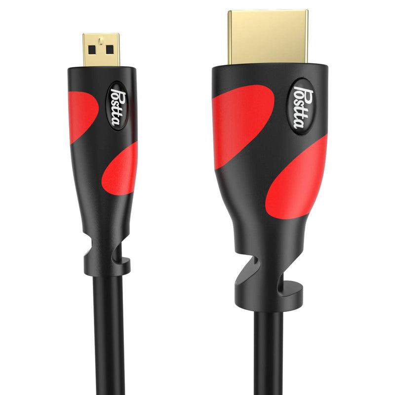 Micro Hdmi Cable 15 Feet Postta Micro Hdmi To Hdmi Adapter Cable Support 4K 1080P 3D Ethernet Red