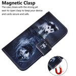 Leecoco Galaxy A10E Case Cover Shockproof Dog Wolf Pu Leather Flip Card Slot Wallet Case Magnetic Stand Card Slot Folio Case For Samsung Galaxy A10E A20E Dog Wolf Tx