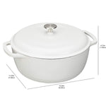 Cast Iron Covered Dutch Oven Enamled