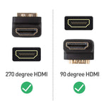 Cable Matters Combo Pack 270 Degree And 90 Degree Hdmi Adapter Right Angle Hdmi With 4K And Hdr Support