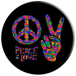 Colorful Peace Love Sign Gift Grip And Stand For Phones And Tablets
