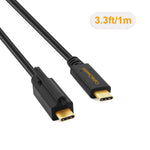 Usb C To Usb C Cable3A Cablecreation 3 3Ft Gen 2 10Gbps Screw Locking Usb 3 1 Type C To Type C Cord Compatible Macbook Pro Galaxy S10 S10 S9 S9 1M Black