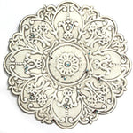 Home Decor S11563 Small Medallion Wall Decor 13 00 W X 0 50 D X 13 00 H White